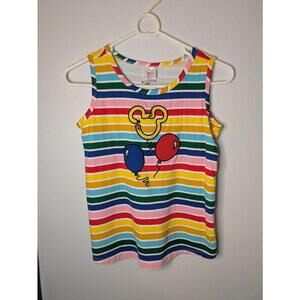Hanna Andersson x Disney striped Mickey mouse balloons tank 12 youth